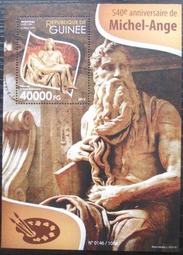Poštová známka Guinea 2015 Umenie, Michelangelo Mi# Block 2594 Kat 16€