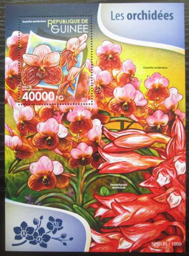 Poštová známka Guinea 2015 Orchideje Mi# Block 2579 Kat 16€