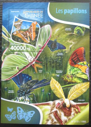 Poštová známka Guinea 2015 Motýle Mi# Block 2580 Kat 16€