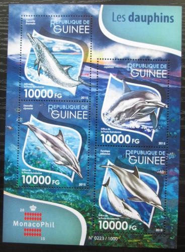 Poštové známky Guinea 2015 Delfíny Mi# 11448-51 Kat 16€