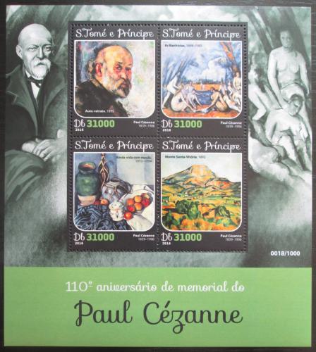 Poštové známky Svätý Tomáš 2016 Umenie, Paul Cézanne Mi# 6526-29 Kat 12€