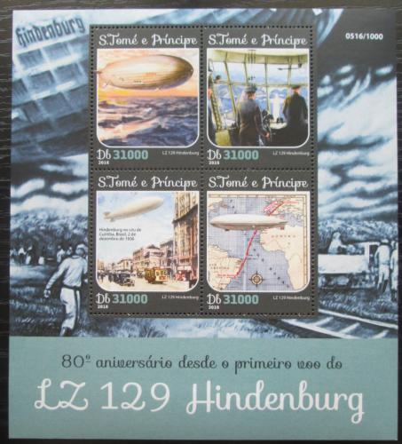 Poštové známky Svätý Tomáš 2016 Vzducholoï Hindenburg Mi# 6561-64 Kat 12€