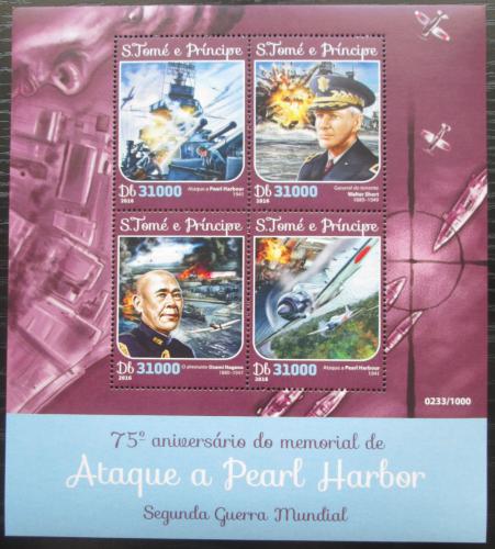 Poštové známky Svätý Tomáš 2016 Útok na Pearl Harbor Mi# 6566-69 Kat 12€