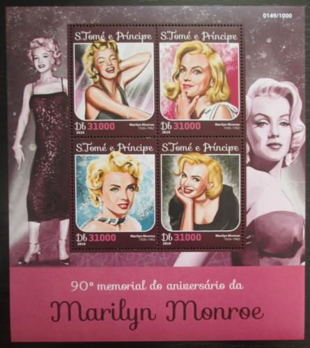 Poštové známky Svätý Tomáš 2016 Marilyn Monroe Mi# 6681-84 Kat 12€