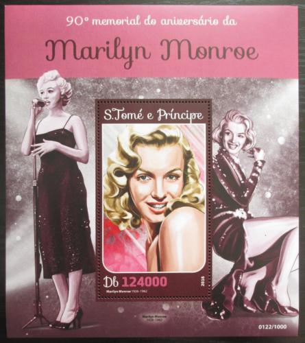Poštová známka Svätý Tomáš 2016 Marilyn Monroe Mi# Block 1186 Kat 10€