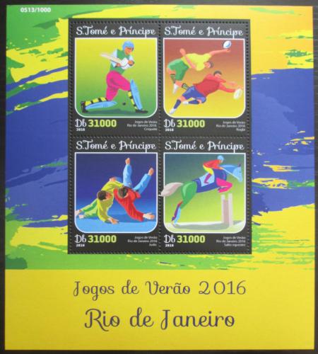 Poštové známky Svätý Tomáš 2016 LOH Rio de Janeiro Mi# 6706-09 Kat 12€