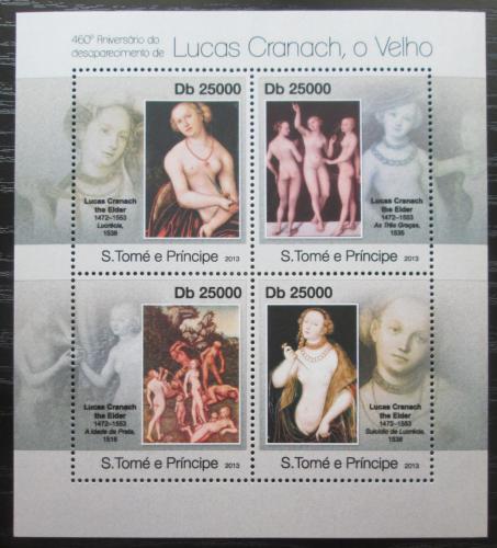 Poštové známky Svätý Tomáš 2013 Umenie, Lucas Cranach Mi# 4961-64 Kat 10€