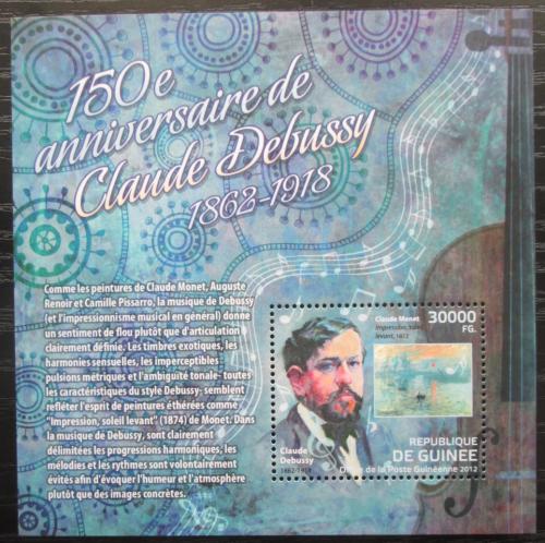 Poštová známka Guinea 2012 Claude Debussy, skladatel Mi# Block 2091 Kat 12€