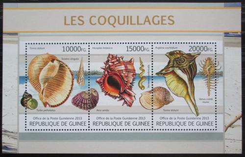 Poštové známky Guinea 2013 Mušle Mi# 9721-23 Kat 18€