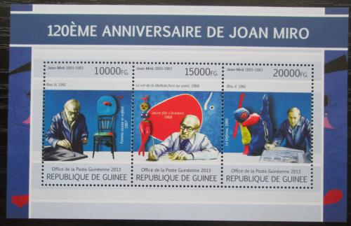 Poštové známky Guinea 2013 Umenie, Joan Miró Mi# 9753-55 Kat 18€