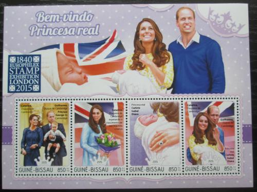Poštové známky Guinea-Bissau 2015 Narození princezny Charlotte Mi# 8148-51 Kat 14€