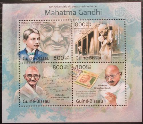 Poštové známky Guinea-Bissau 2013 Mahátma Gándhí Mi# 6442-45 Kat 13€