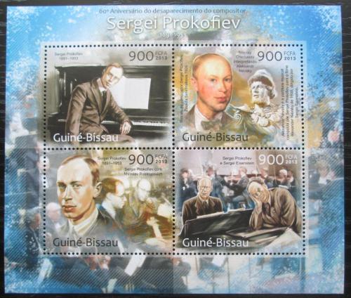 Poštové známky Guinea-Bissau 2013 Sergej Prokofjev Mi# 6482-85 Kat 14€