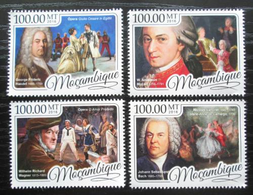 Poštové známky Mozambik 2016 Hudební skladatelé Mi# 8834-37 Kat 22€