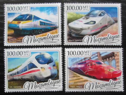 Potov znmky Mozambik 2016 Modern evropsk lokomotvy Mi# 8809-12 Kat 22