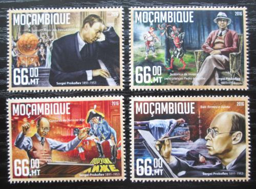 Poštové známky Mozambik 2016 Sergej Prokofjev Mi# 8504-07 Kat 15€