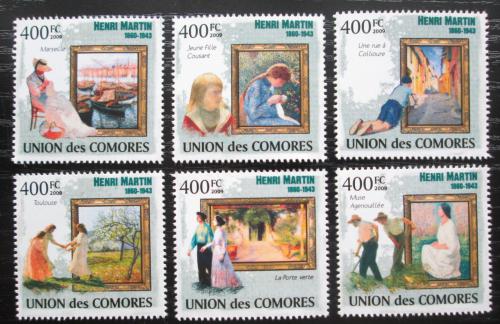 Poštové známky Komory 2009 Umenie, Henri Martin Mi# 2501-06 Kat 11€
