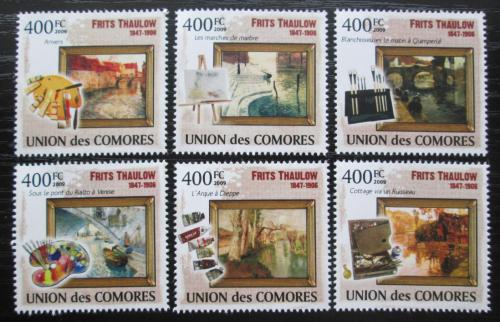 Poštové známky Komory 2009 Umenie, Frits Thaulow Mi# 2513-18 Kat 11€