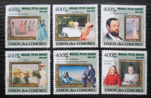 Poštové známky Komory 2009 Umenie, Michael Peter Ancher Mi# 2477-82 Kat 11€
