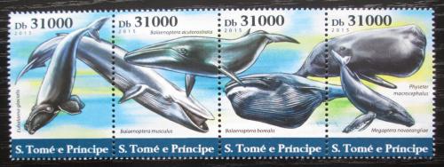 Poštové známky Svätý Tomáš 2015 Ve¾ryby Mi# 6345-48 Kat 12€