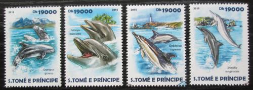 Poštové známky Svätý Tomáš 2015 Delfíny Mi# 6176-79