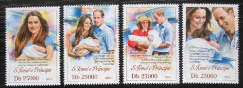 Poštové známky Svätý Tomáš 2013 Narození prince George Mi# 5161-64 Kat 10€