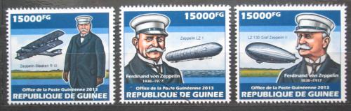 Poštové známky Guinea 2013 Vzducholode, Zeppelin Mi# 10129-31 Kat 18€