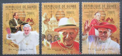 Poštové známky Guinea 2012 Papež Benedikt Mi# 9372-74 Kat 16€