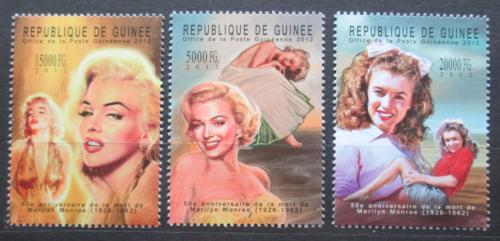 Poštové známky Guinea 2012 Marilyn Monroe Mi# 9386-88 Kat 16€