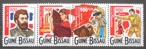Poštové známky Guinea-Bissau 2015 Georges Bizet, skladatel Mi# 7886-89 Kat 14€