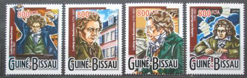 Poštové známky Guinea-Bissau 2015 Ludwig van Beethoven Mi# 7982-85 Kat 13€