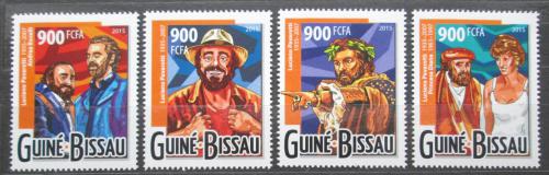 Poštové známky Guinea-Bissau 2015 Luciano Pavarotti Mi# 8006-09 Kat 14€