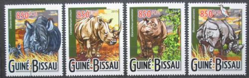 Poštové známky Guinea-Bissau 2015 Nosorožce Mi# 7925-28 Kat 14€