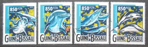 Poštové známky Guinea-Bissau 2015 Delfíny Mi# 7953-56 Kat 13€