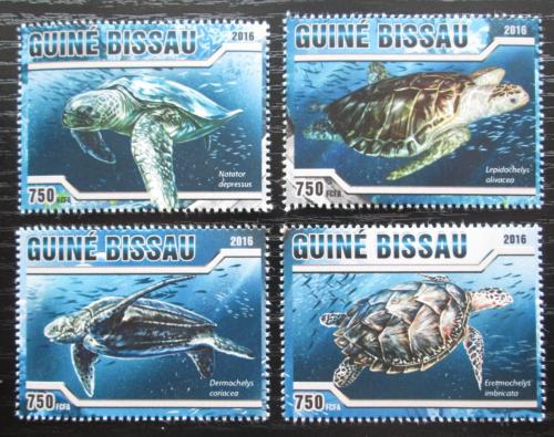 Poštové známky Guinea-Bissau 2016 Korytnaèky Mi# 8599-8602 Kat 11€