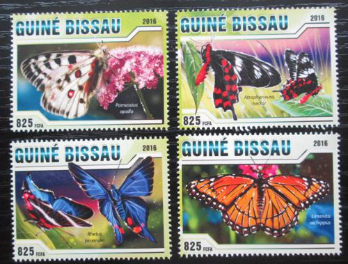 Poštové známky Guinea-Bissau 2016 Motýle Mi# 8594-97 Kat 12.50€