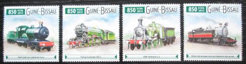 Poštové známky Guinea-Bissau 2015 Parní lokomotívy Mi# 8092-95 Kat 14€