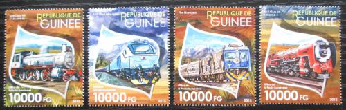 Poštové známky Guinea 2015 Africké lokomotívy Mi# 11473-76 Kat 16€