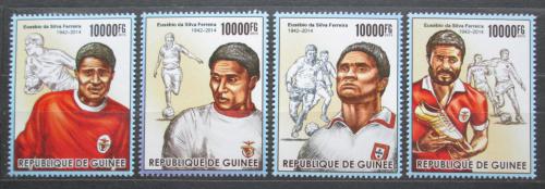 Poštové známky Guinea 2015 Eusébio, legendární futbalista Mi# 11373-76 Kat 16€