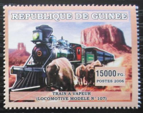 Poštová známka Guinea 2006 Parní lokomotíva Mi# 4379