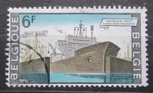 Poštová známka Belgicko 1968 Nákladní loï Mi# 1536
