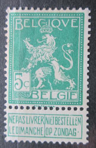 Poštová známka Belgicko 1912 Belgický lev Mi# 91