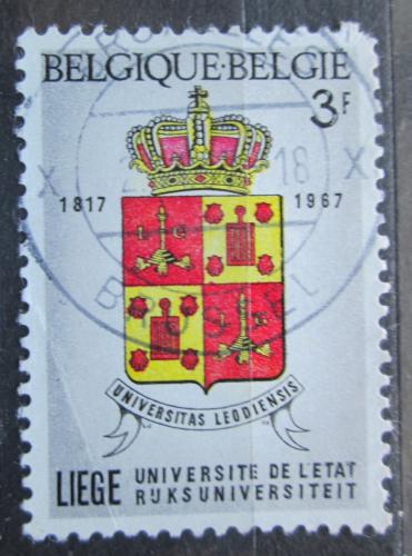 Poštová známka Belgicko 1967 Znak Univerzity Lutych Mi# 1490