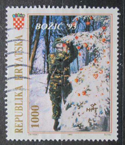 Potov znmka Chorvtsko 1993 Vianoce, umenie, Miroslav utej Mi# 261