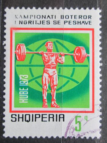 Poštová známka Albánsko 1973 Vzpieranie Mi# 1656