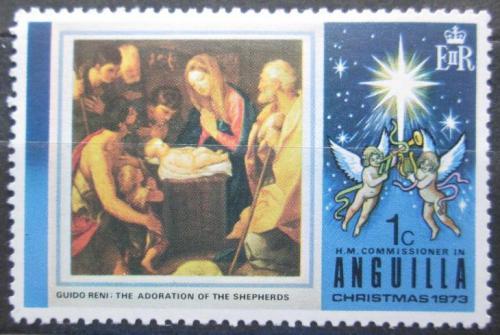 Poštová známka Anguilla 1973 Vianoce, umenie, Guido Reni Mi# 180