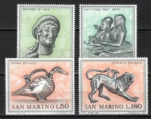 Poštové známky San Marino 1971 Umenie Etruskù Mi# 980-83