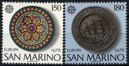 Poštové známky San Marino 1976 Európa CEPT, umenie Mi# 1119-20