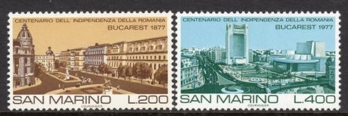 Poštové známky San Marino 1977 Bukureš� Mi# 1145-46
