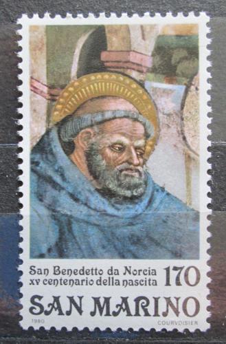Poštová známka San Marino 1980 Benedikt z Nursie Mi# 1205